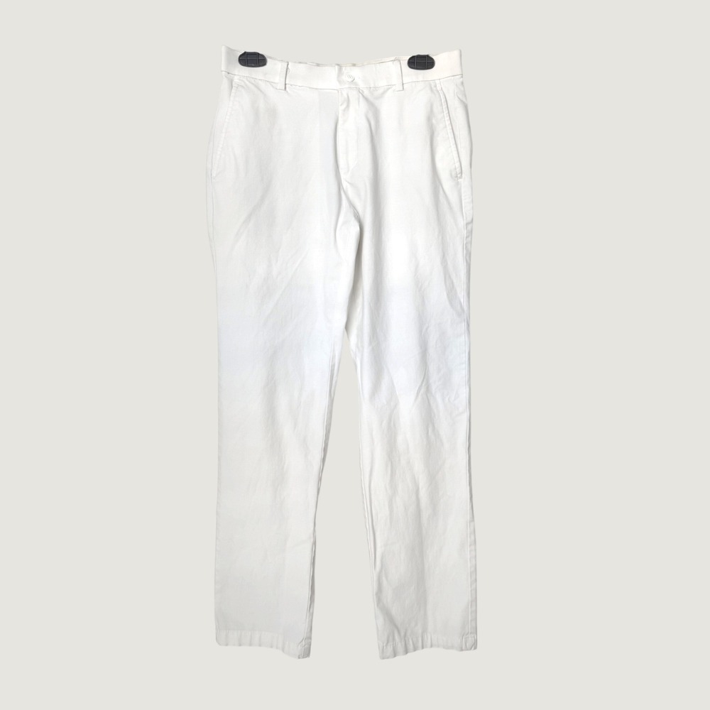 Michael Kors Mens White Slim Fit Chino Pants 29W x 30L Stretch Cotton Trousers